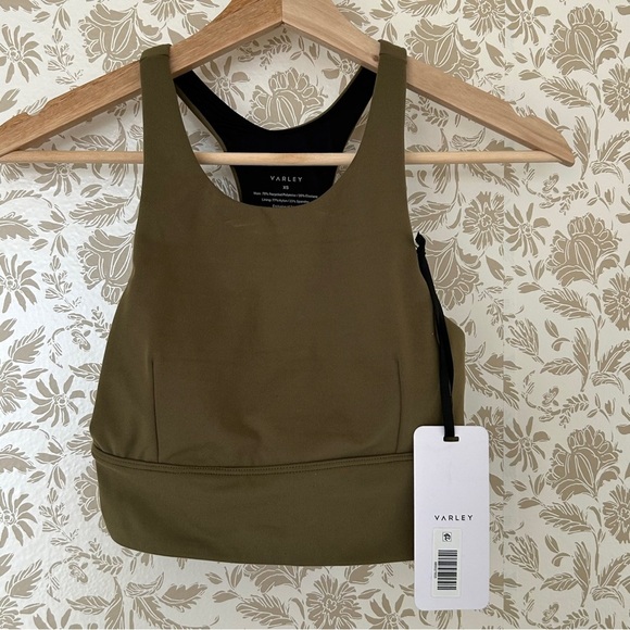 Varley Let’s Move Harris Sports Bra in Moss Green – Size XS - Picture 4 of 6